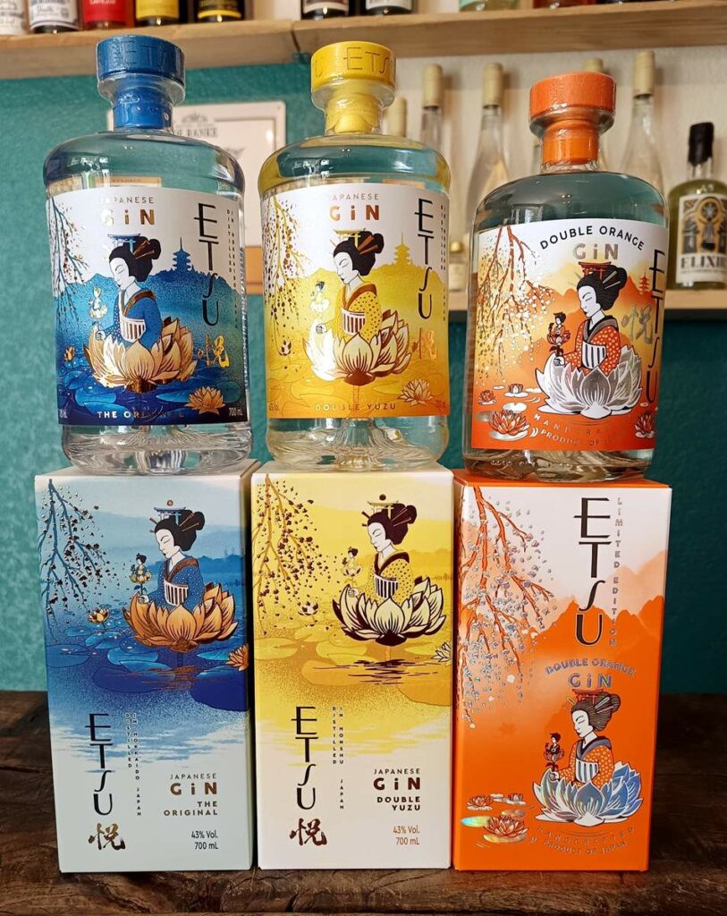 GIN japonais ETSU Yuzu orange caviste nantes centre proche Toutes Joies Monselet Bastille Guist'Hau Procé