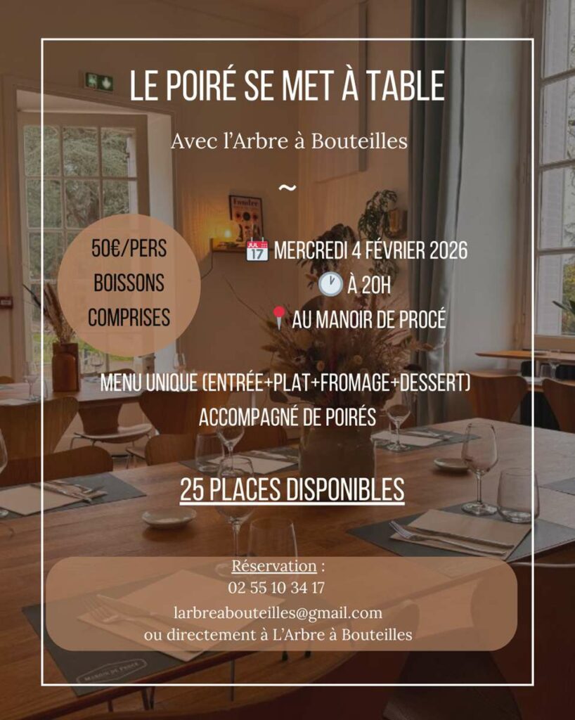 dégustation Manoir de Procé poirés naturels Domfront Jérôme Forget caviste Nantes proche Bastille Monselet Procé Guist'Hau Toutes Joies